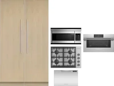 6 Piece Package Includes Refrigerator, Freezer, Cooktop, Wall Oven, Microwave And Dishwasher